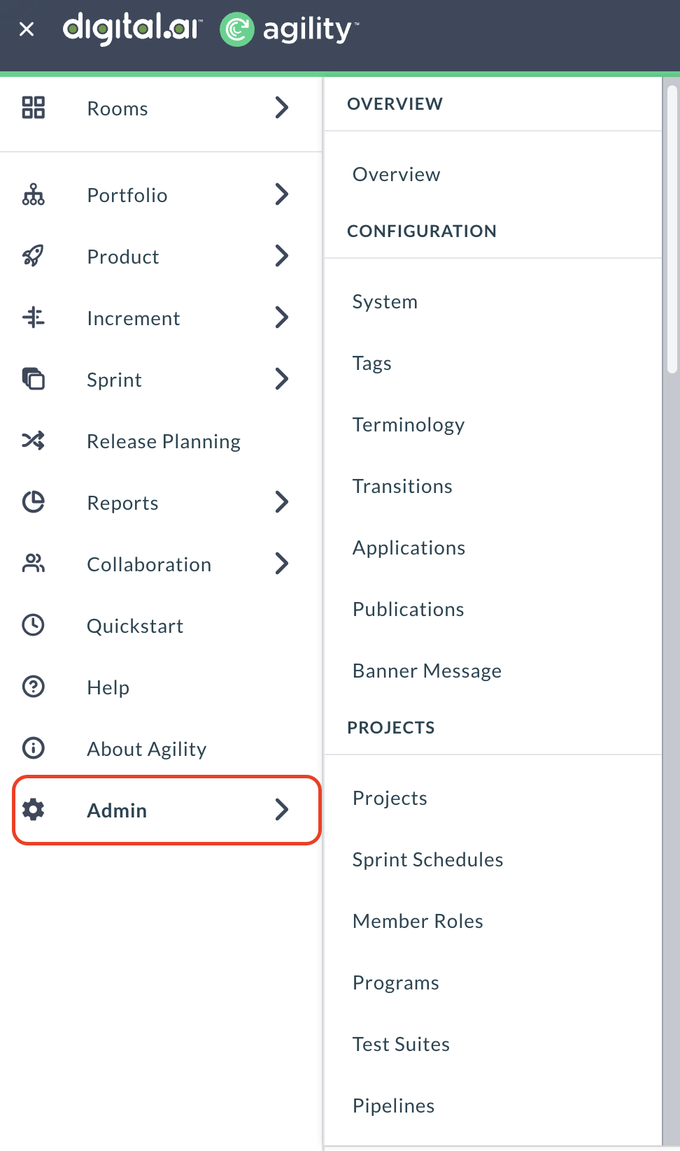 Admin Menu
