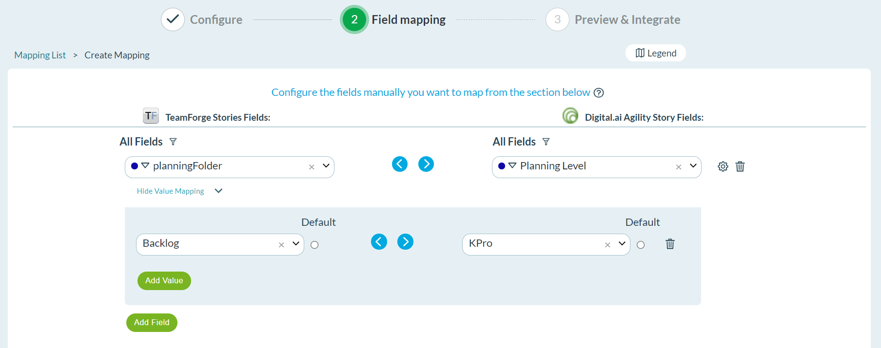 Agility Field Mapping