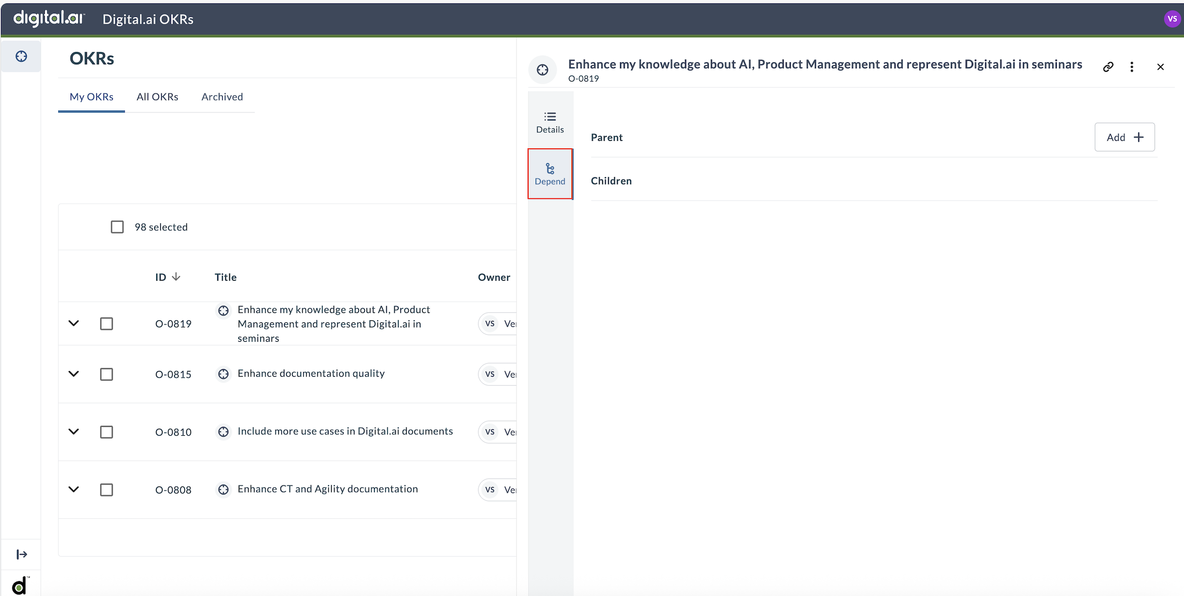Cascading OKR