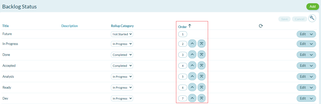 Change Sort Order List Type Values