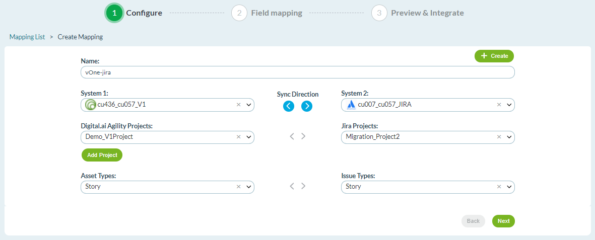 Create Mapping JIRA