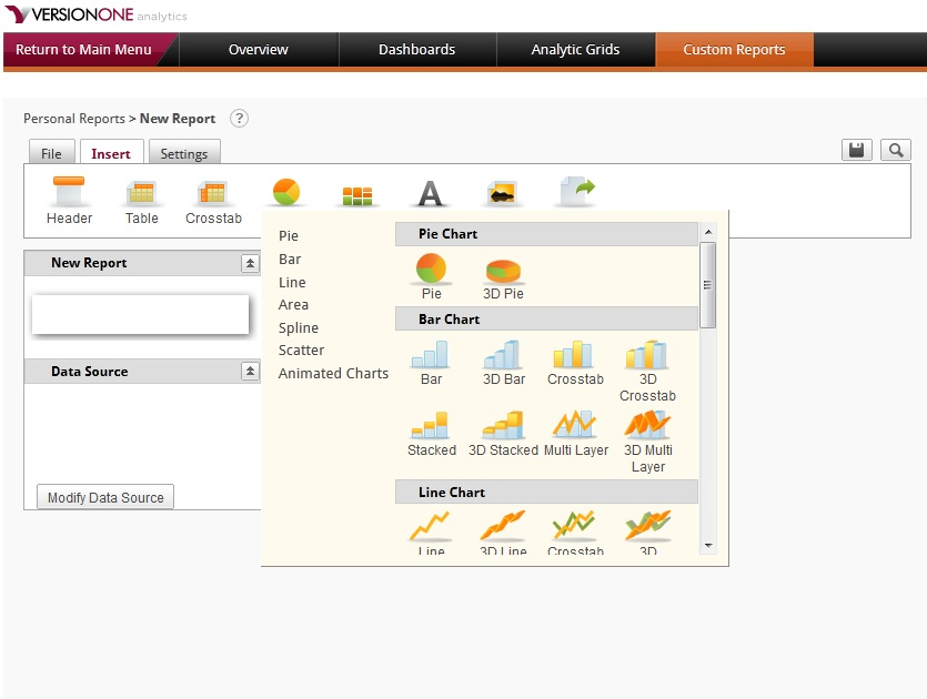 Custom Reporting Charts