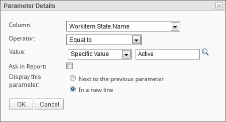 Parameter Details dialog