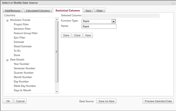 Modify Data source button