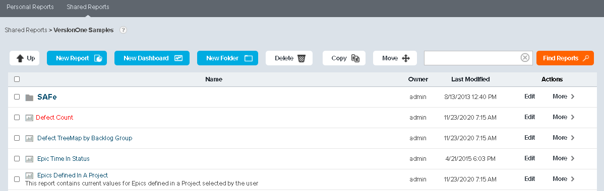 Custom Reports Samples