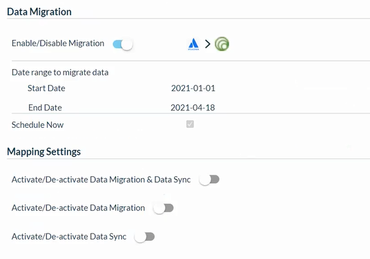 Data Migration Mapping Settings