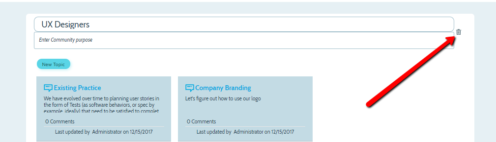 Deleting Community