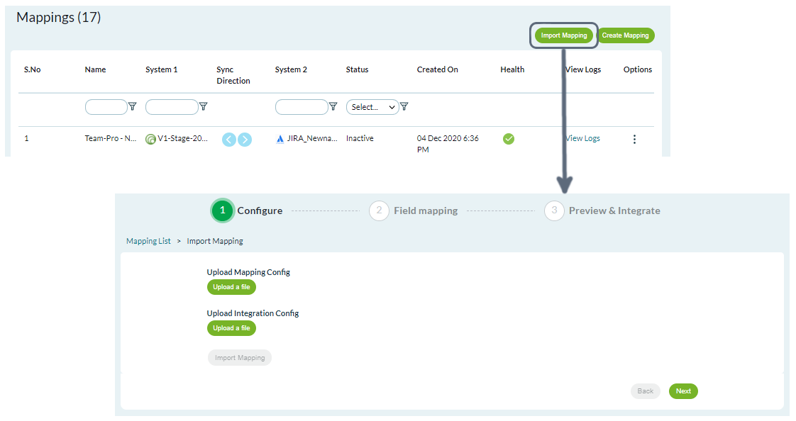 Mappings Configuration Data