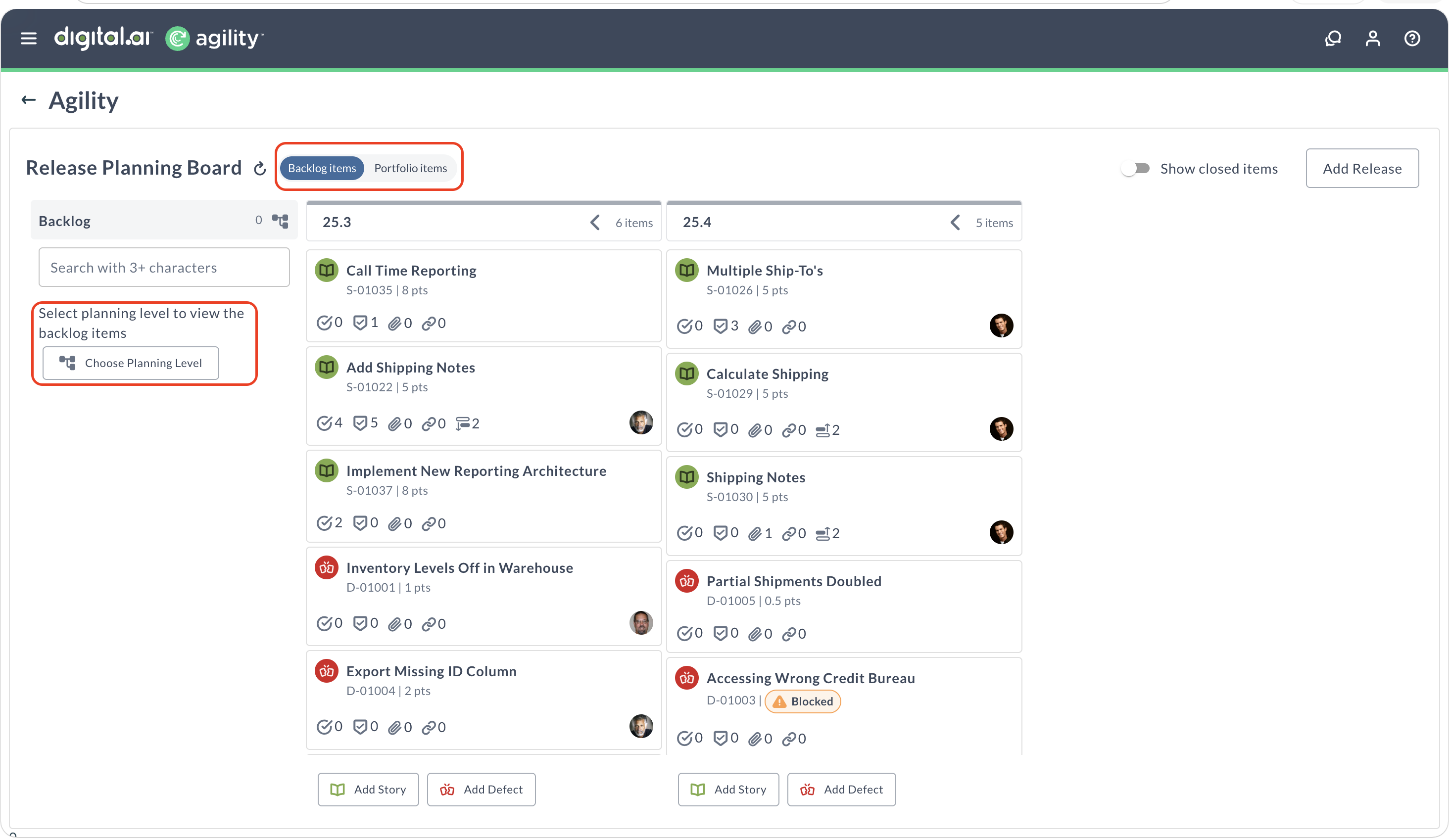 Portfolio Level Release Planning