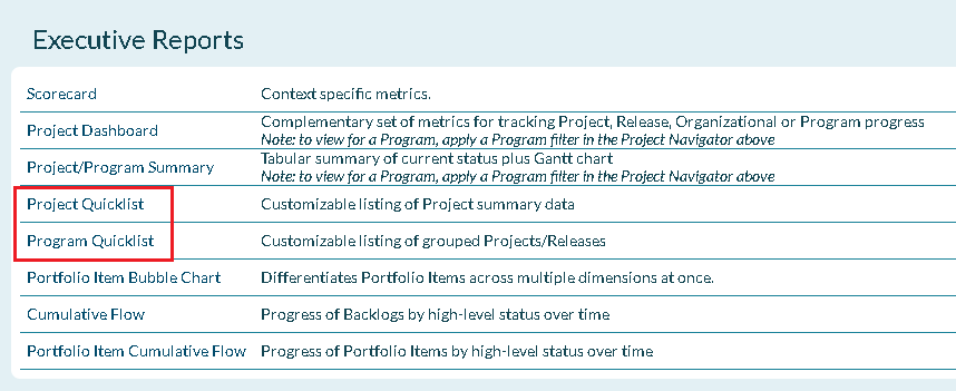 Reports_quicklist