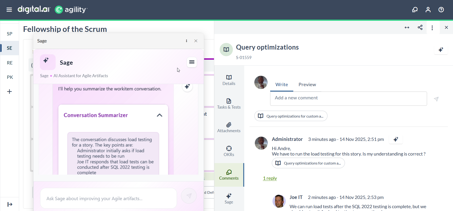AI-generated conversation summary