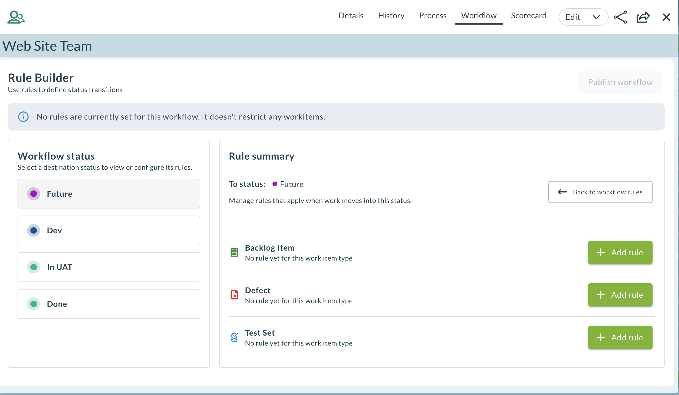 Workflow Rule Builder