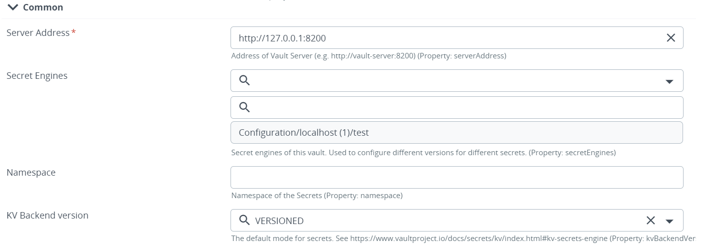 Create a Vault server connection