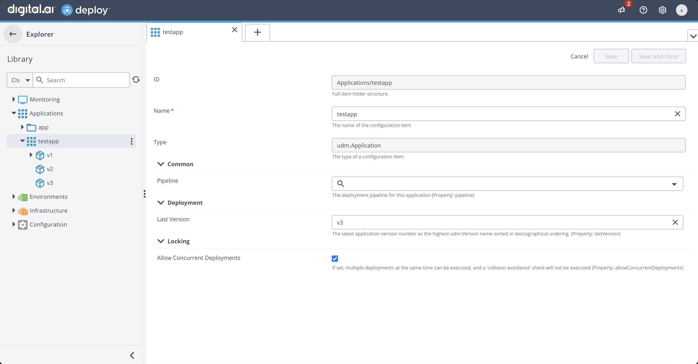 Allow Concurrent Deployments on existing application