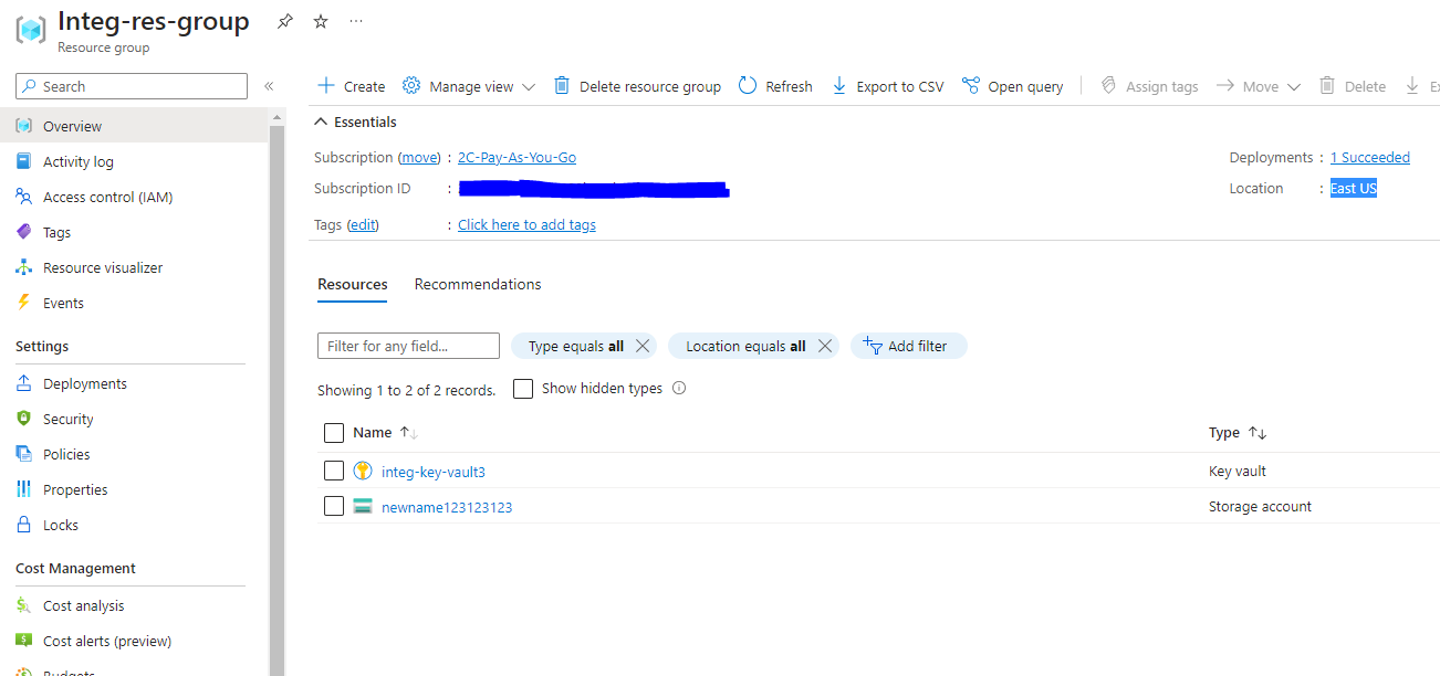 Deploy Azure Bicep Deployment Resources