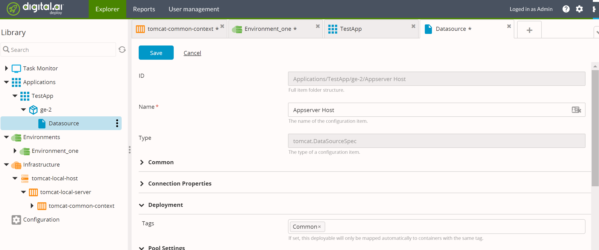 Add tag to tomcat.DataSourceSpec