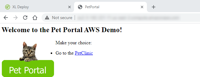 PetPortal application deployed successfully