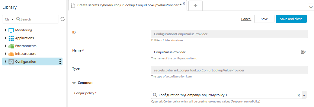 Create a Conjur lookup provider