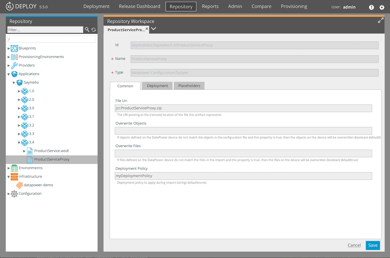 Sample datapower.ConfigurationZip CI