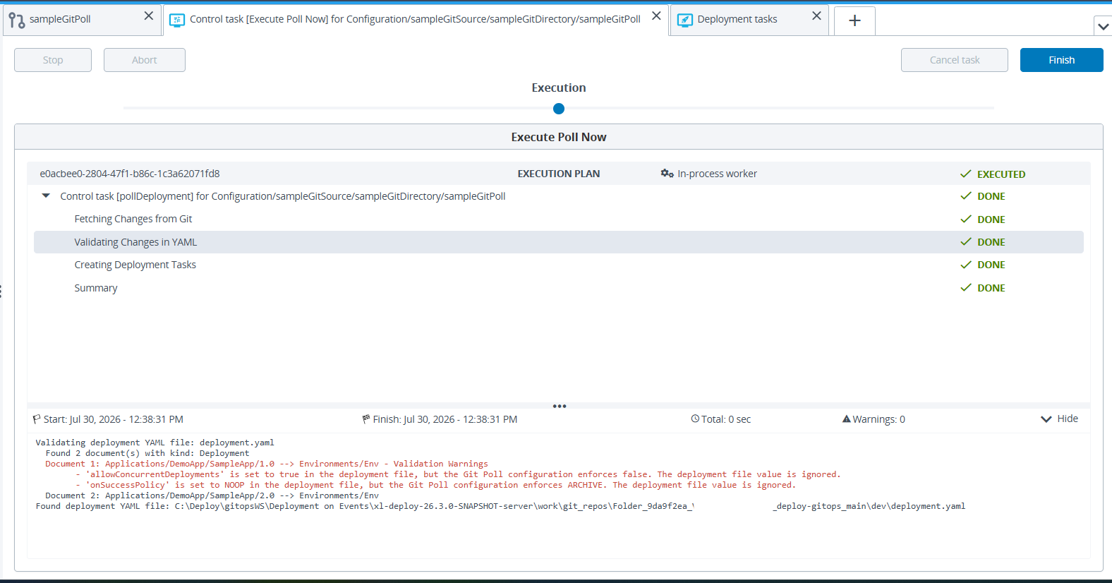 Validation for Concurrent Deployments