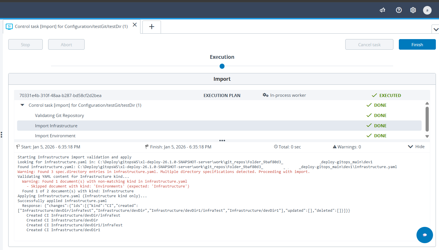 Import Infrastructure with multiple kinds