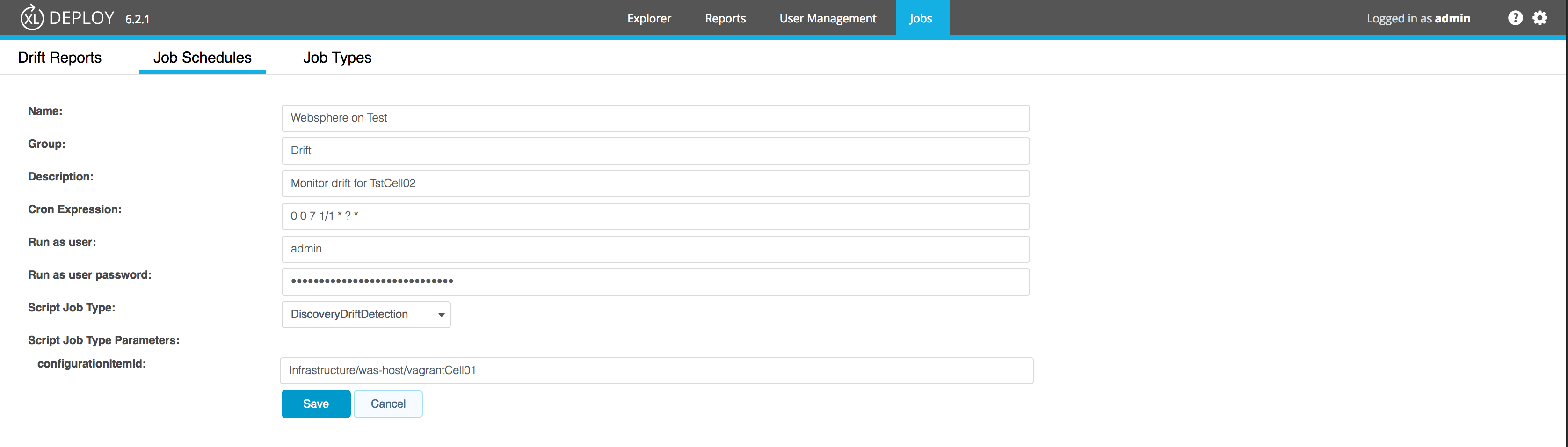 Job Schedule Detail