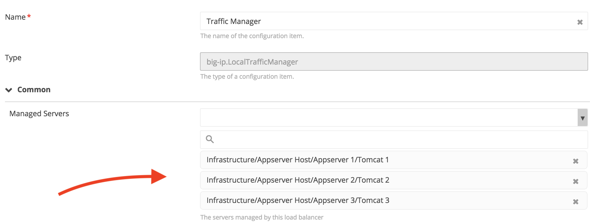 Managed servers on the load balancer