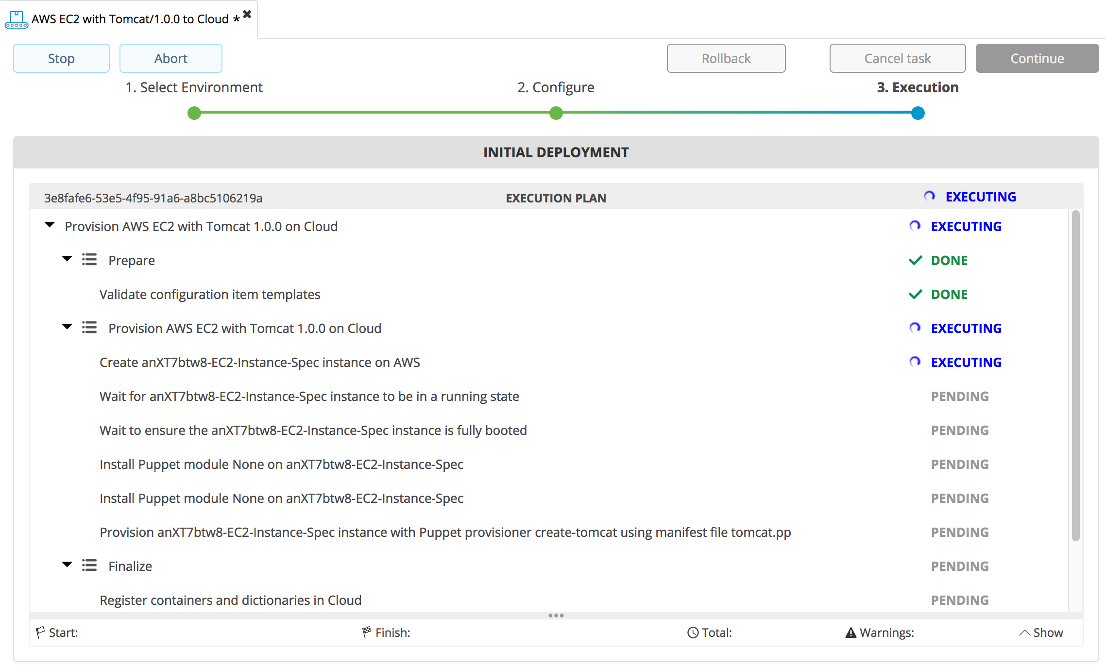 Explorer provisioning