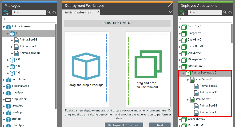 Unified Deployment Model - deployed application