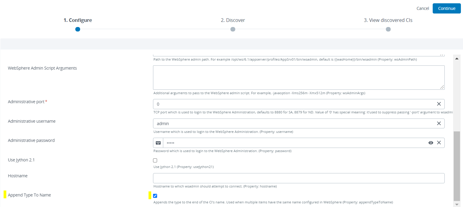 Configure DeploymentManager for discovery