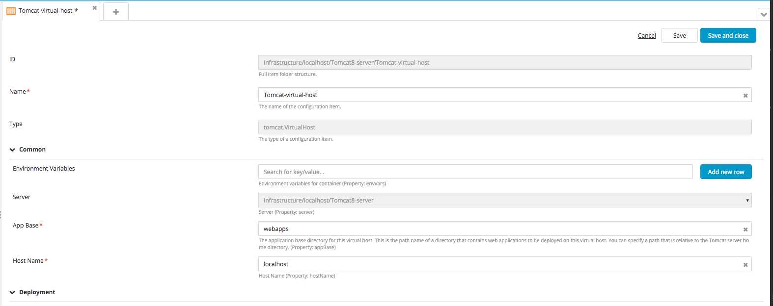 Create virtual host