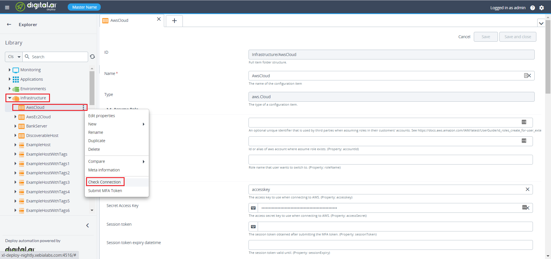 Azure check connection