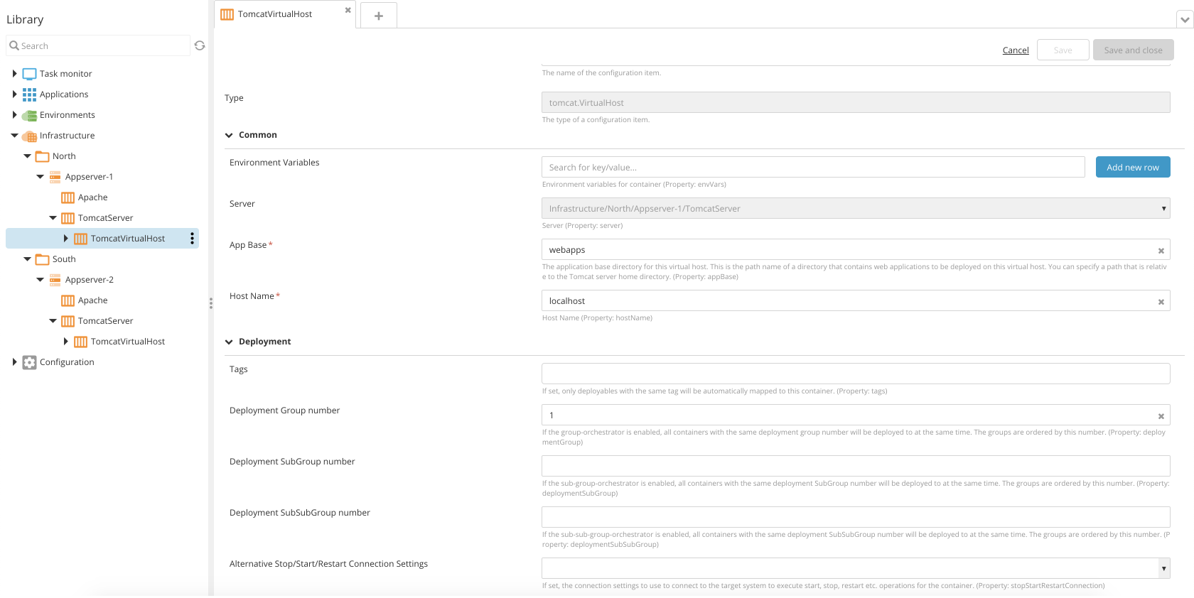 Specify a deployment group number