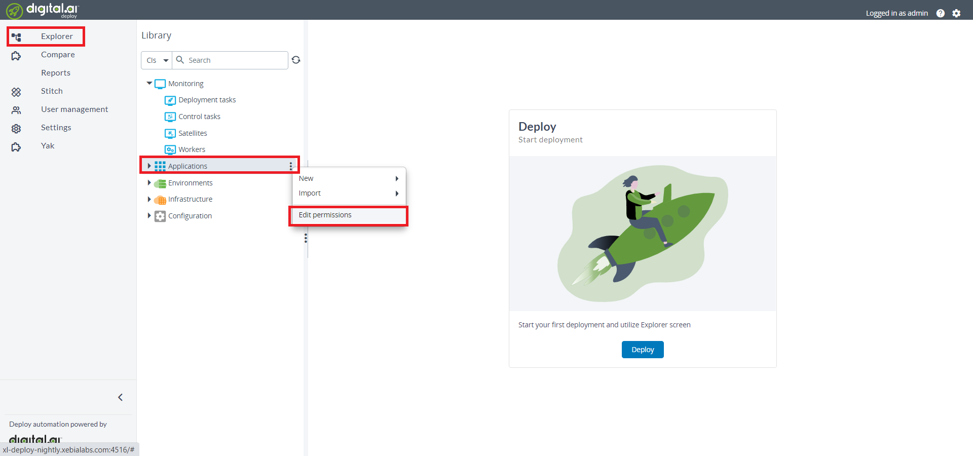 Assign local permissions