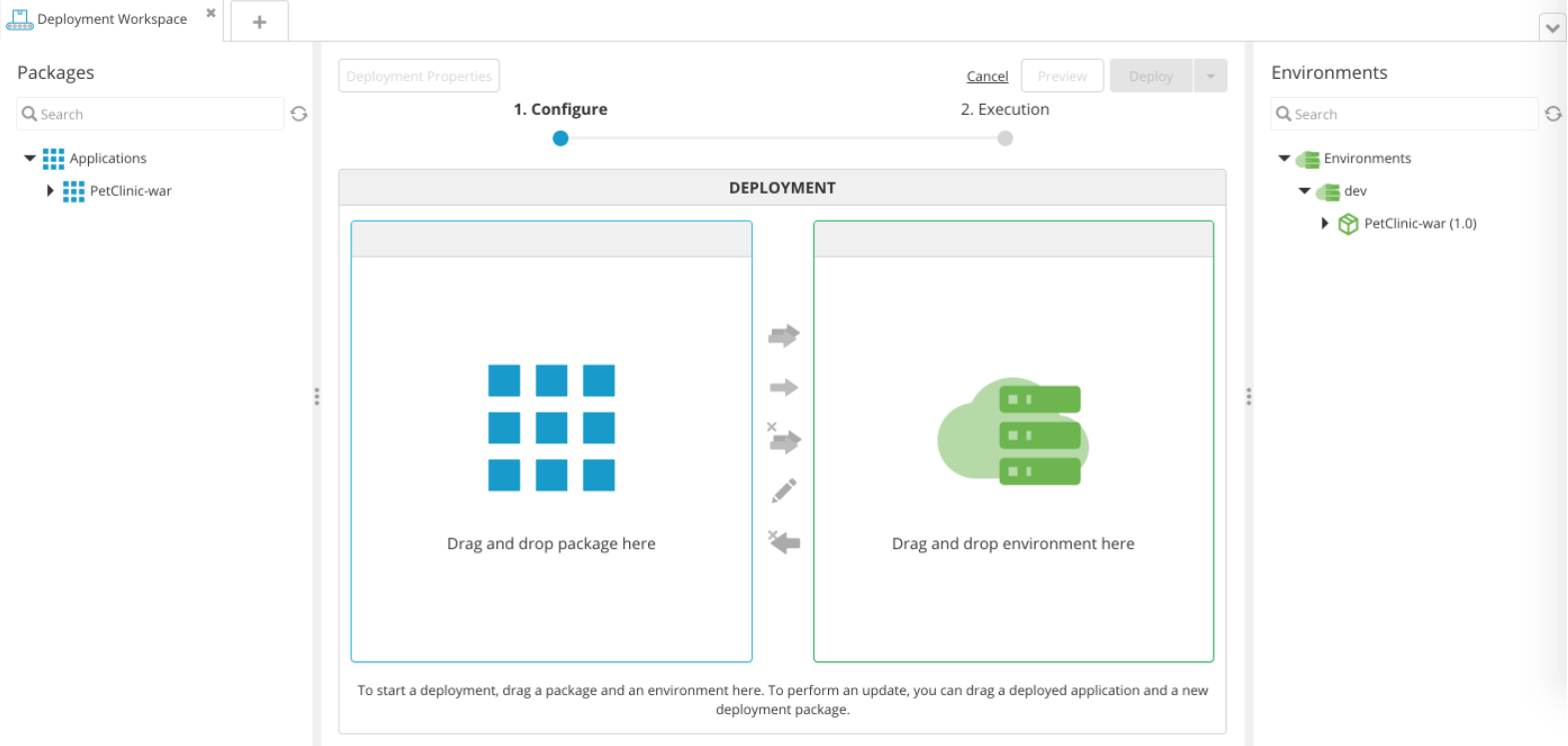 Deployed application in Deploy