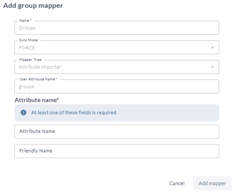 Add Group Mapper SAML 