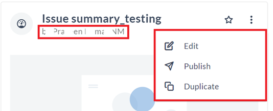 Customization of dashboards