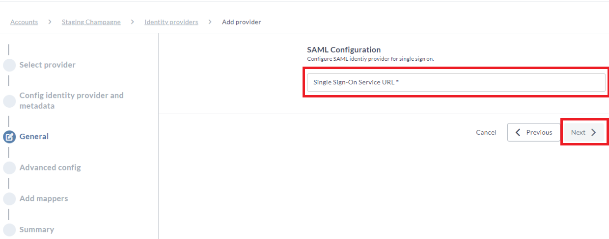 SAML Configuration 