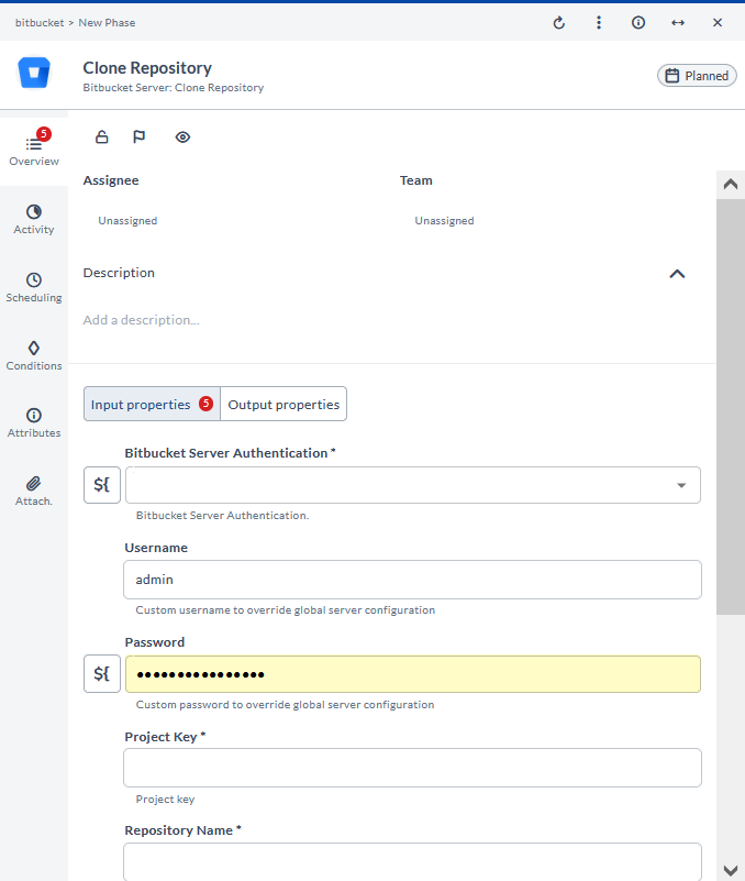 Clone Repository task