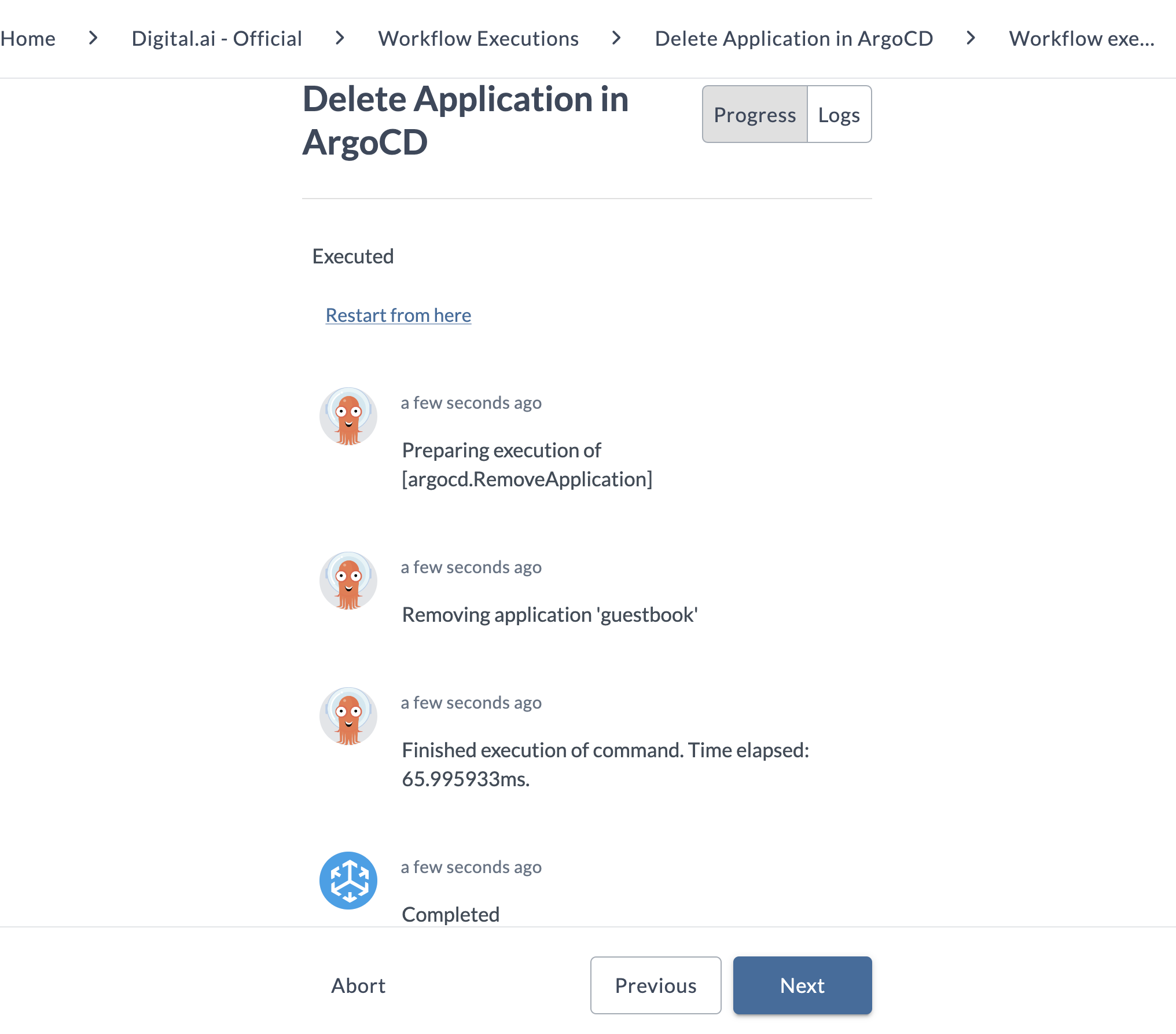 ArgoCD delete application