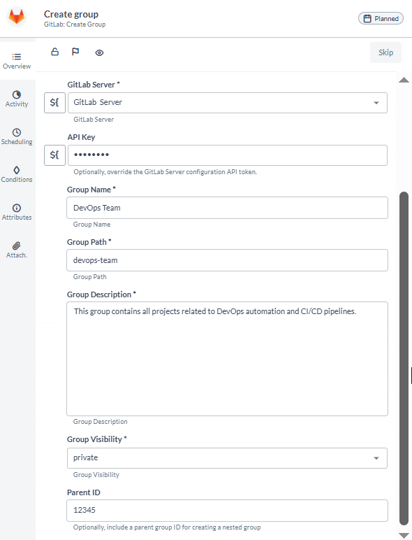 Create group