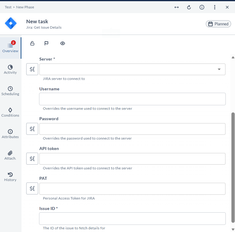 Get Issue Details task