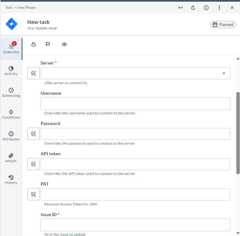 Update Issue task