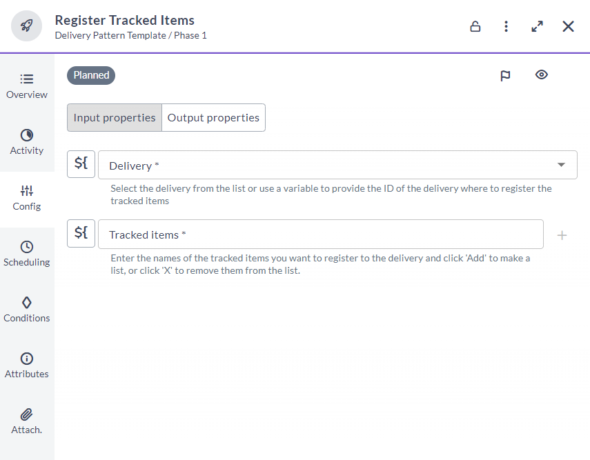 register tracked items