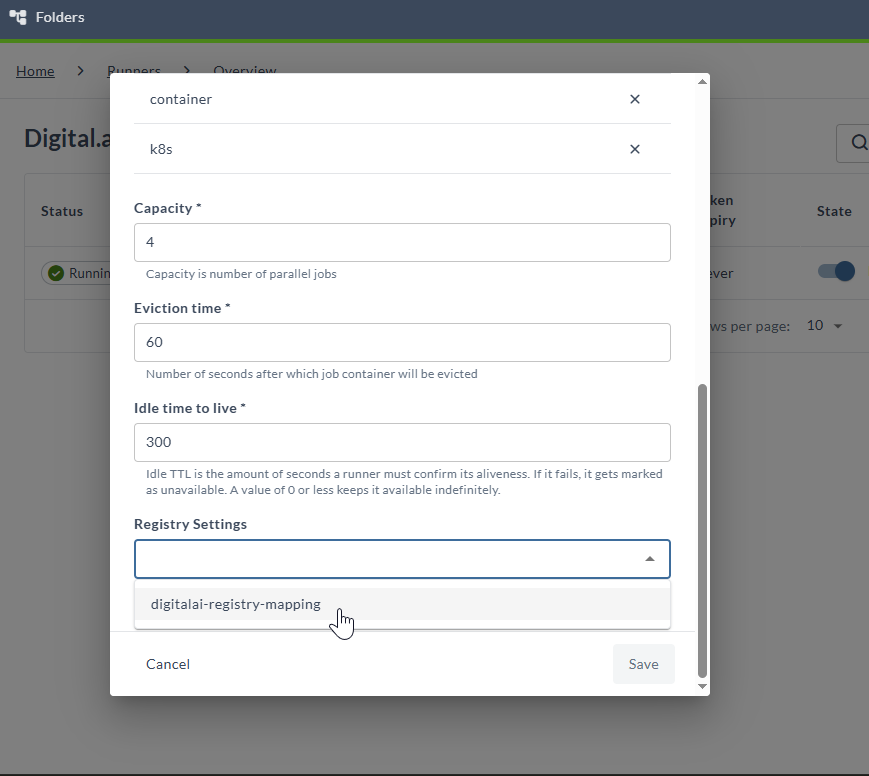 Select Registry Setting
