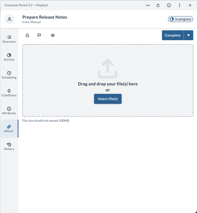 Task attachments
