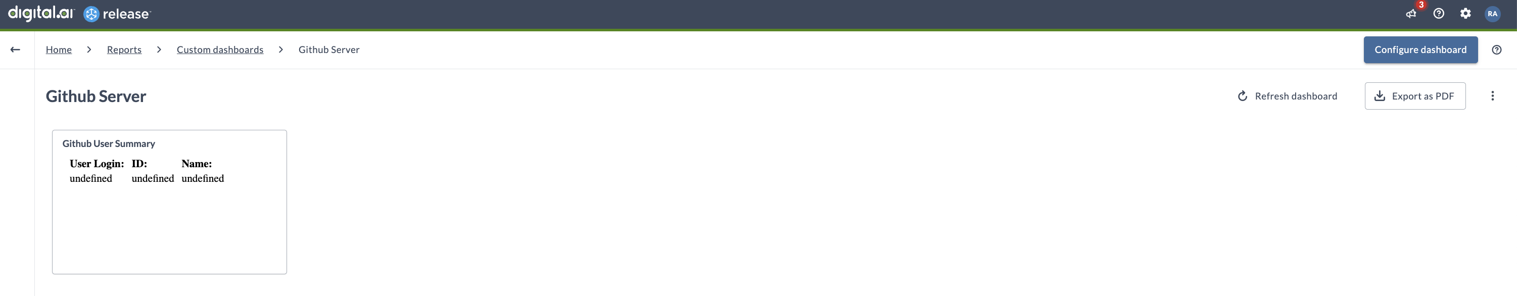 Github User Summary tile
