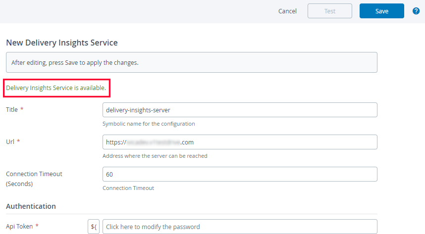 delivery-insights-server-configuration