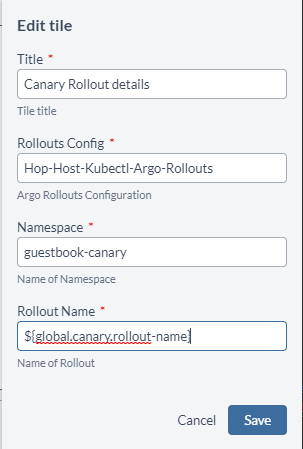 canary tile config