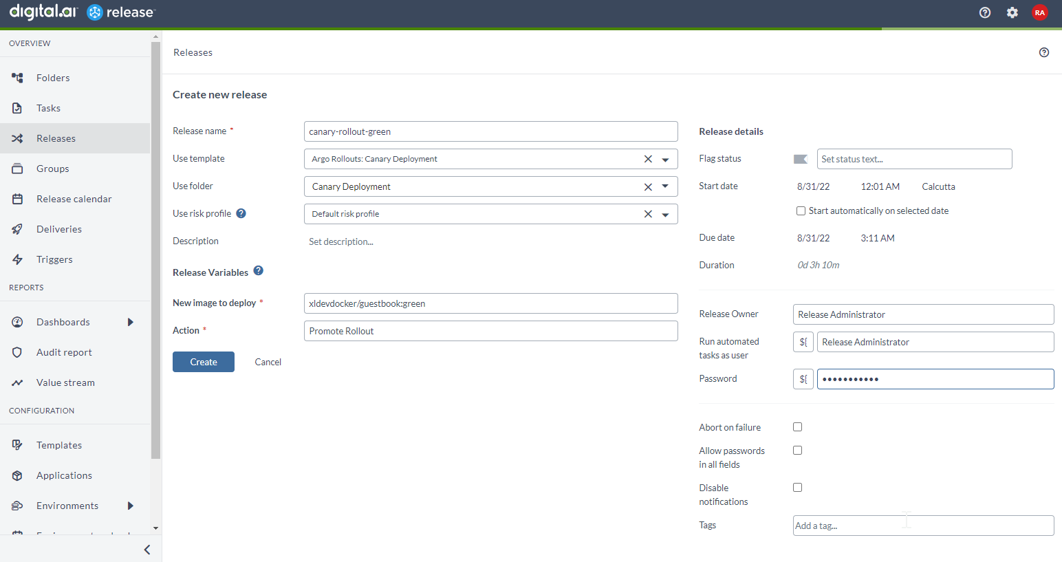 canary rollout green